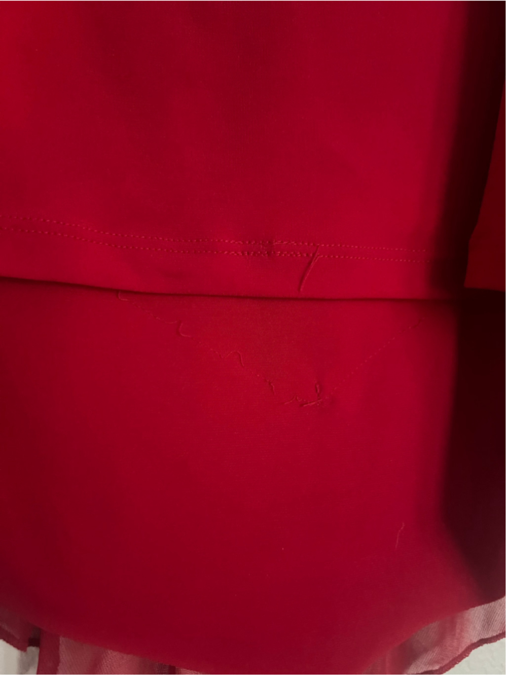 Women's y2k Red Flowy Stacked Ruffled Tank Top Size L - Picture 4 of 4